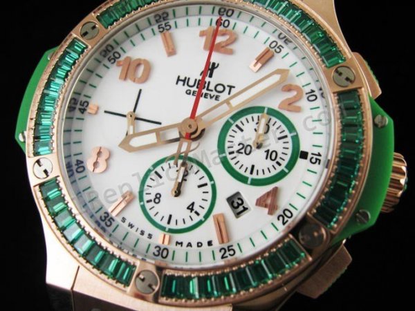 Hublot Big Bang Apple Diamonds Chronograph Swiss Replica Watch