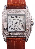 Cartier Santos Datograph Diamonds Replica Watch