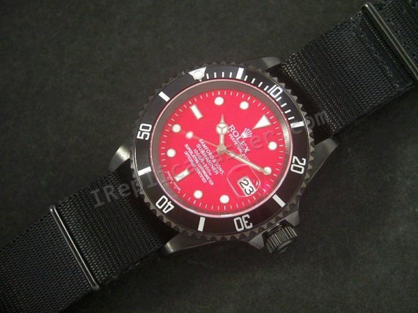 Rolex Submariner Red Schweizer Replik Uhr - zum Schließen ins Bild klicken