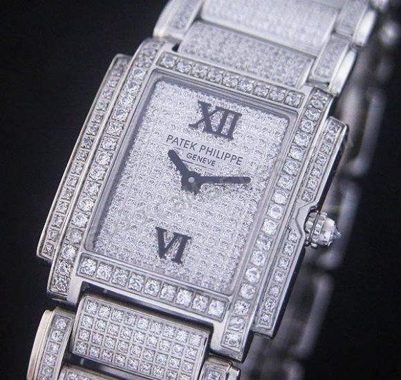 Patek Philippe 24 Hours Full Diamond Ladies Swiss Replica Watch