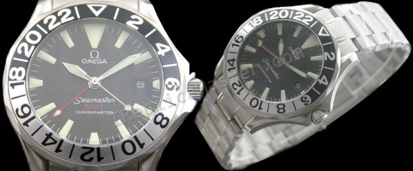Omega Seamaster GMT Swiss Replica Watch - Click Image to Close