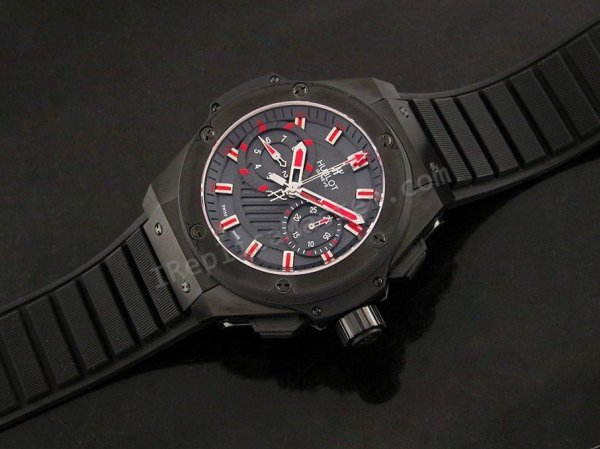Hublot King Power Limited Edition Chronograph Schweizer Replik Uhr - zum Schließen ins Bild klicken
