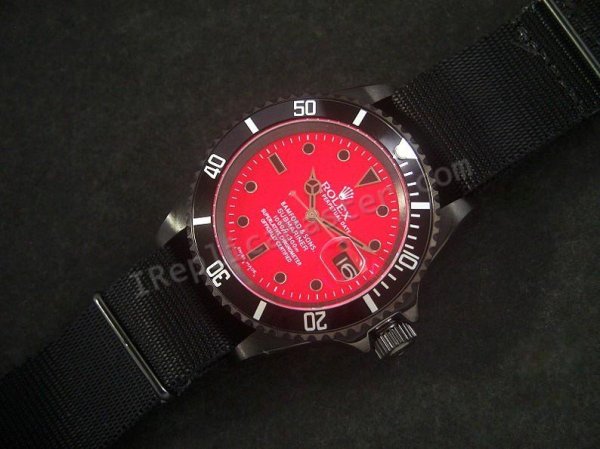 Rolex Submariner Red Schweizer Replik Uhr - zum Schließen ins Bild klicken