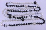 Chanel White/Black Pearl Necklace Replica