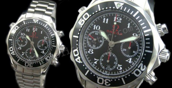 Omega Seamaster Chronograph Olympic Timeless Schweizer Replik Uhr - zum Schließen ins Bild klicken