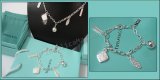 Tiffany Set Of Silver Necklace And Bracelet Replica