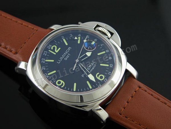 Officine Panerai Luminor GMT Automatic Schweizer Replik Uhr - zum Schließen ins Bild klicken