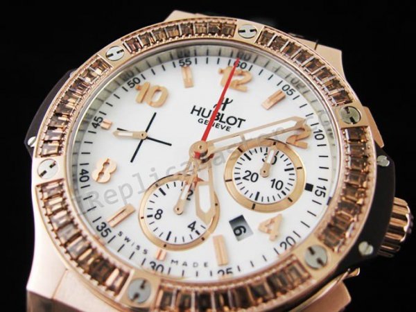 Hublot Big Bang Cappuccino Diamonds Chronograph Swiss Replica Uhr Schweizer Schweizer Replik Uhr