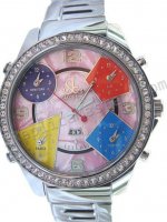 Jacob & Co Five Time Zone Full Size-, Stahl-Armband Replik Uhr