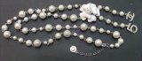 Chanel White Pearl Necklace Replik