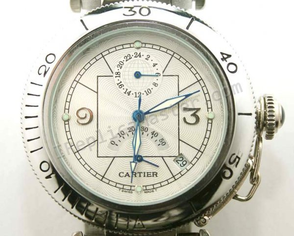 Cartier Pasha Reserve de Marche Double Fuseau Replik Uhr