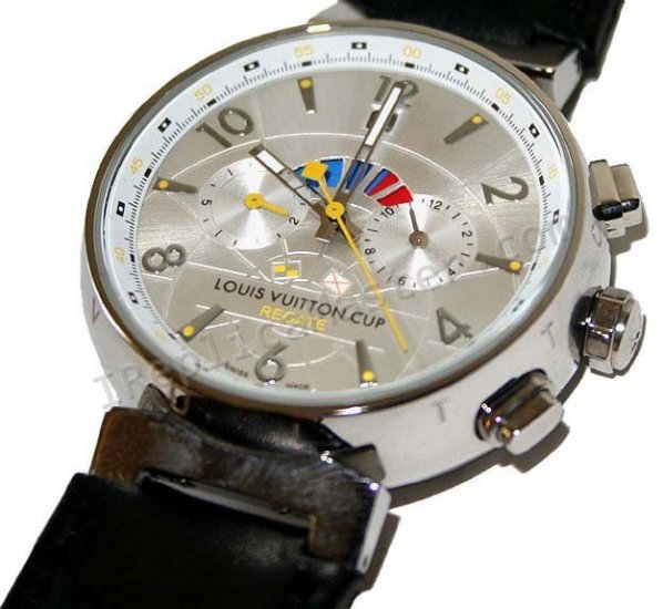 Louis Vuitton Tambour Chronograph Regate Ref Q1021 Mens Stainless
