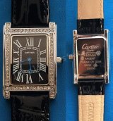 Cartier Tank Americaine Diamantes Moyen Réplica Reloj