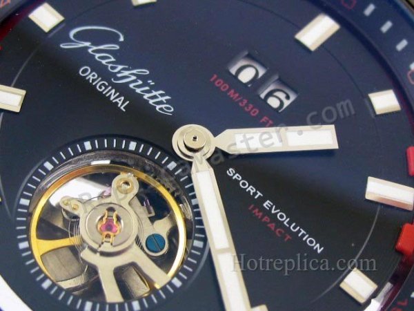 Evolución Glashutte original Deporte Panorama Tourbillon Réplica Reloj