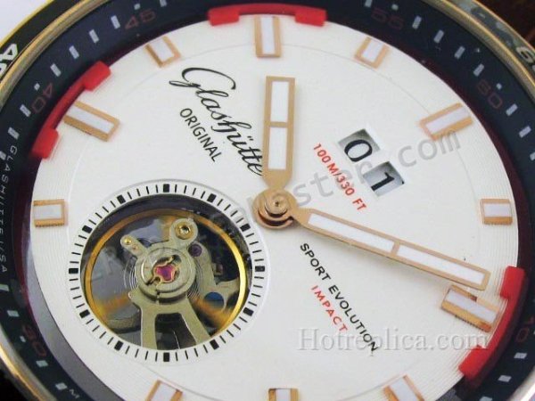 Evolución Glashutte original Deporte Panorama Tourbillon Réplica Reloj