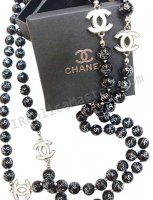 Chanel Black Real collier de perles Réplique