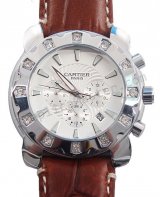 Datograph Cartier Watch Diamonds Réplique Montre