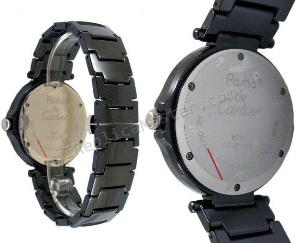 Cartier Pasha dati reali di ceramica Case e Braclet, di piccola