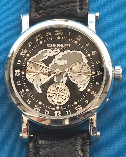 Patek Philippe Calatrava Mapa Mundial Datograph Réplica Reloj - Haga click en la imagen para cerrar