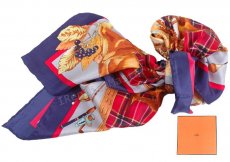 Hermes Carre 70 In Vintage Silk Scarf Replica