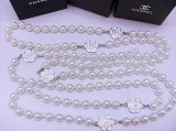 Chanel blanc collier de perles Réplique