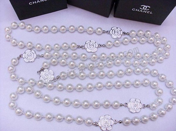 Chanel White Pearl Necklace Replica - Click Image to Close