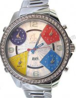 Jacob & Co Five Time Zone Full Size, Steel Braclet Replica Watch