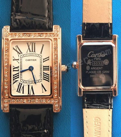 Cartier Tank Americaine Moyen Diamonds Replik Uhr - zum Schließen ins Bild klicken