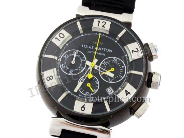 Louis Vuitton Tambour Chronograph Replik Uhr - zum Schließen ins Bild klicken