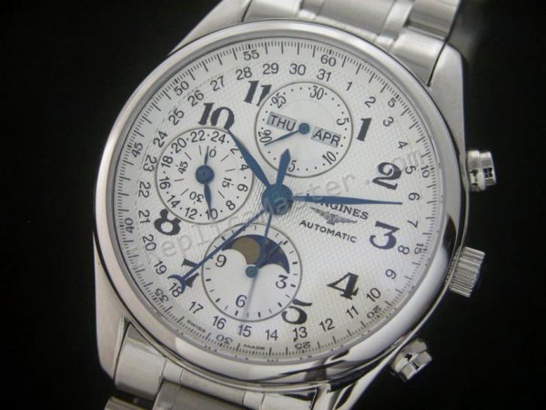 Longines Master Collection Chronograph Moonphase Suíço Réplica Relógio