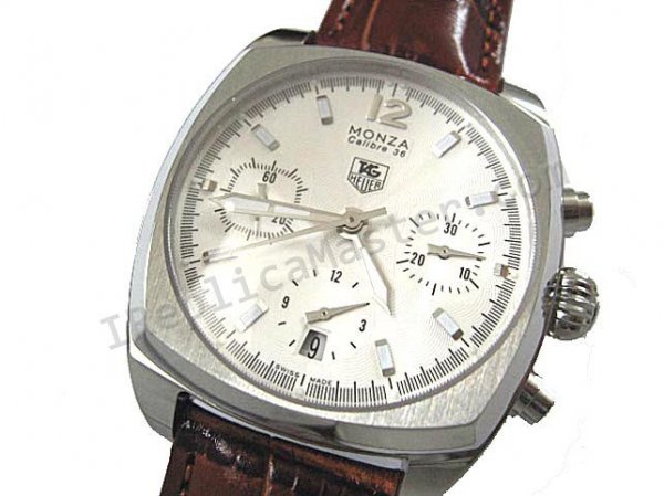 Tag Heuer Monza Chronograph SS Swiss Replica Watch - Click Image to Close