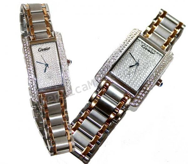 Cartier Tank Americaine Diamonds Replik Uhr - zum Schließen ins Bild klicken