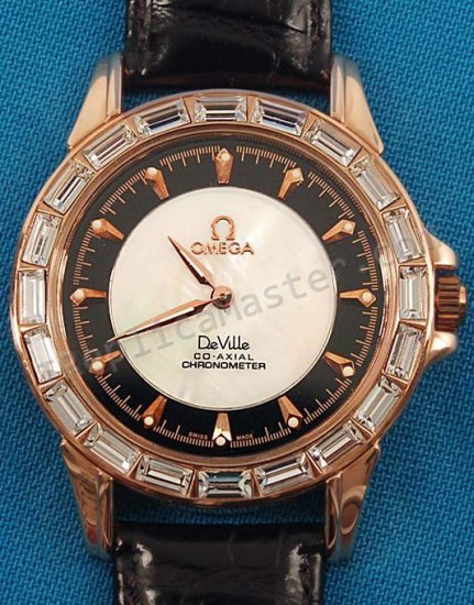 Omega De Ville Co-Axial Diamonds Replica Watch - Click Image to Close