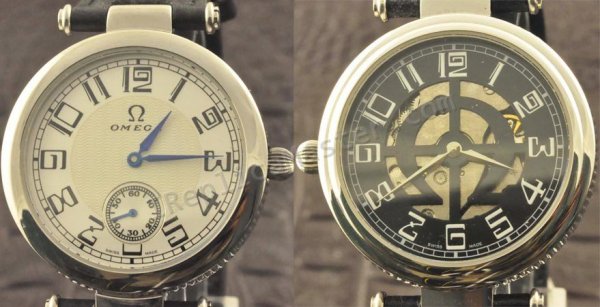 Omega Double Side kleine Sekunde Replik Uhr