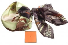 Hermes Carre 70 In Vintage Silk Scarf Replica