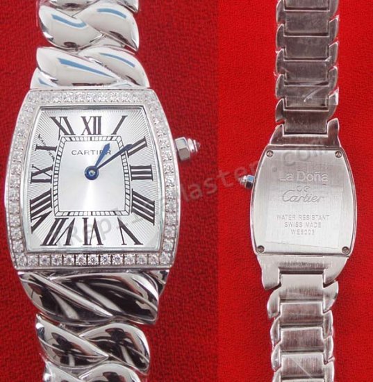 La Doña de Cartier Diamantes Réplica Reloj - Haga click en la imagen para cerrar