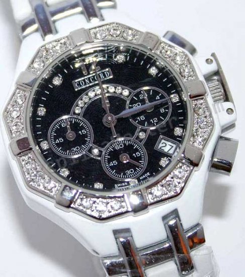 Concord Saratoga Chronograph Diamond Replica Watch - Click Image to Close