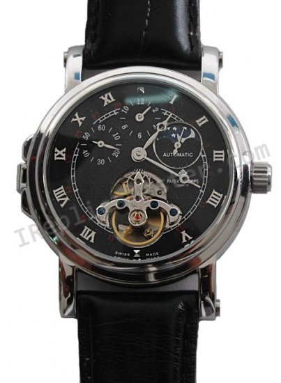 Patek Philippe Moon petite seconde phase Tourbillon Réplique Montre - Cliquez sur l'image pour la fermer