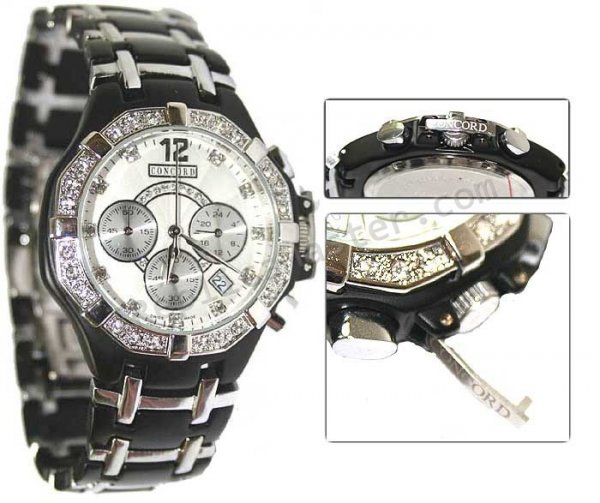 Concord Saratoga Chronograph Diamond Replik Uhr - zum Schließen ins Bild klicken