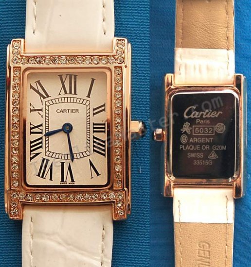 Cartier Tank Americaine Moyen Diamonds Replica Watch - Click Image to Close