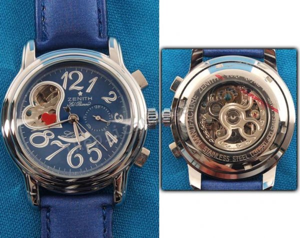 Estrella Zenith El Primero Corazón Abierto Acero Réplica Reloj - Haga click en la imagen para cerrar