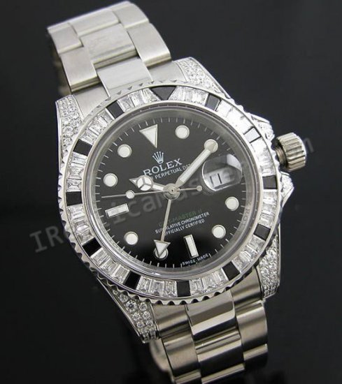 Suiza Rolex GMT Master II Diamante Replica Reloj Suizo Réplica - Haga click en la imagen para cerrar