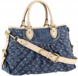 Louis Vuitton монограммы Джинсовый Neo извозчик Мм Blue M95350 С