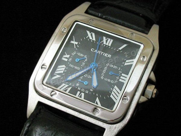 Cartier Santos 100 Datograph Replica Watch - Click Image to Close