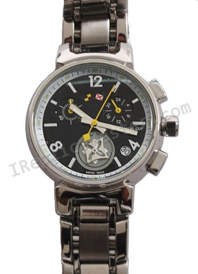 Louis Vuitton Tambour Quartz Chronograph Replik Uhr - zum Schließen ins Bild klicken