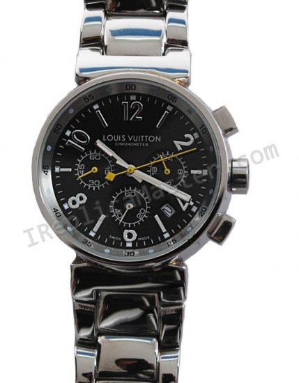 Louis Vuitton Tambour Quartz Chronograph Replik Uhr - zum Schließen ins Bild klicken