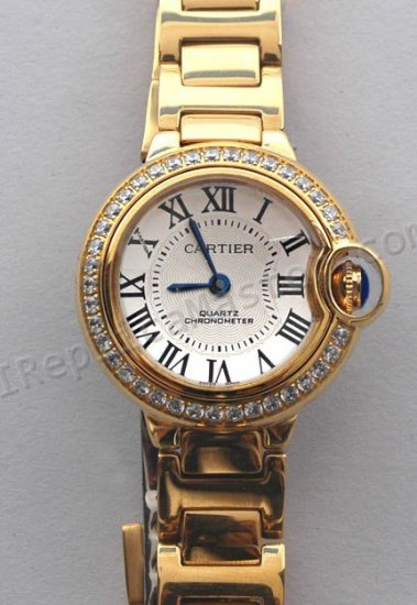 Cartier Ballon Bleu de Cartier Diamonds, geringe Größe, Replik Uhr - zum Schließen ins Bild klicken