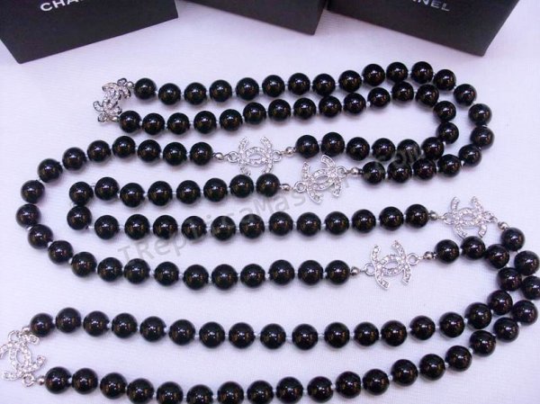 Шанель Black Diamond Перл Реплика Ожерелье - закрыть
