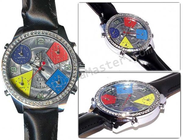 Jacob & Co Five Time Zone Full Size Replica Watch - Click Image to Close