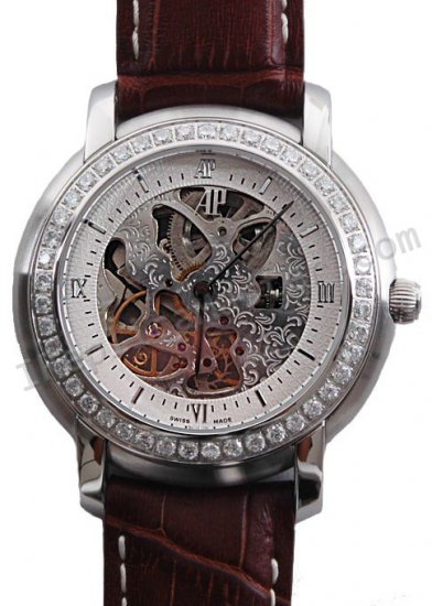 Audemars Piguet Jules Audemars Sceleton Diamonds Replica Watch - Click Image to Close